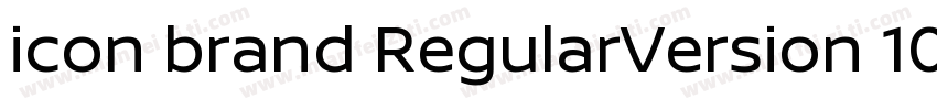 icon brand RegularVersion 10字体转换